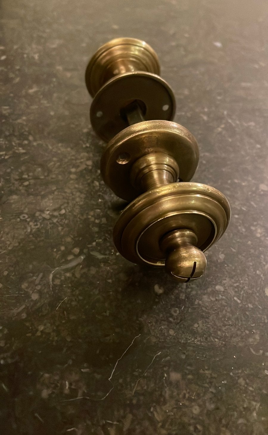 1x set Deurklink Antiek knopkrukken messing Deurkruk vintage, Ophalen of Verzenden