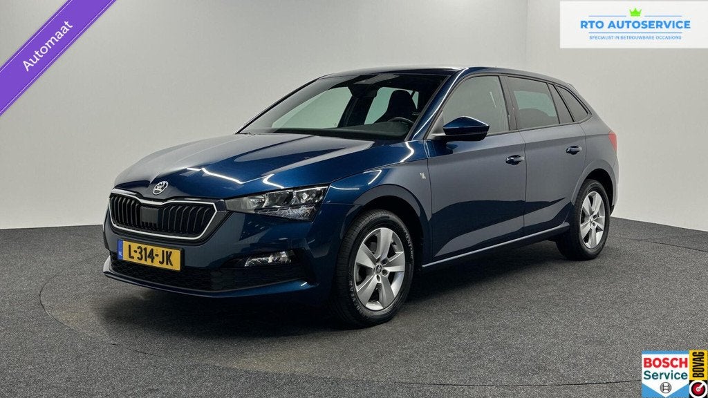 Skoda Scala 1.0 TSI Sport Business|Lane Assist|Virtual Cockp, Auto's, Skoda, Gebruikt, Euro 6, Blauw, 620 kg