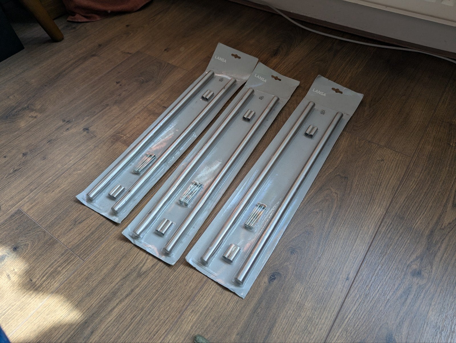 6 IKEA Lansa handgrepen - Roestvrij staal, Overige typen, IKEA, Ophalen of Verzenden, Metaal