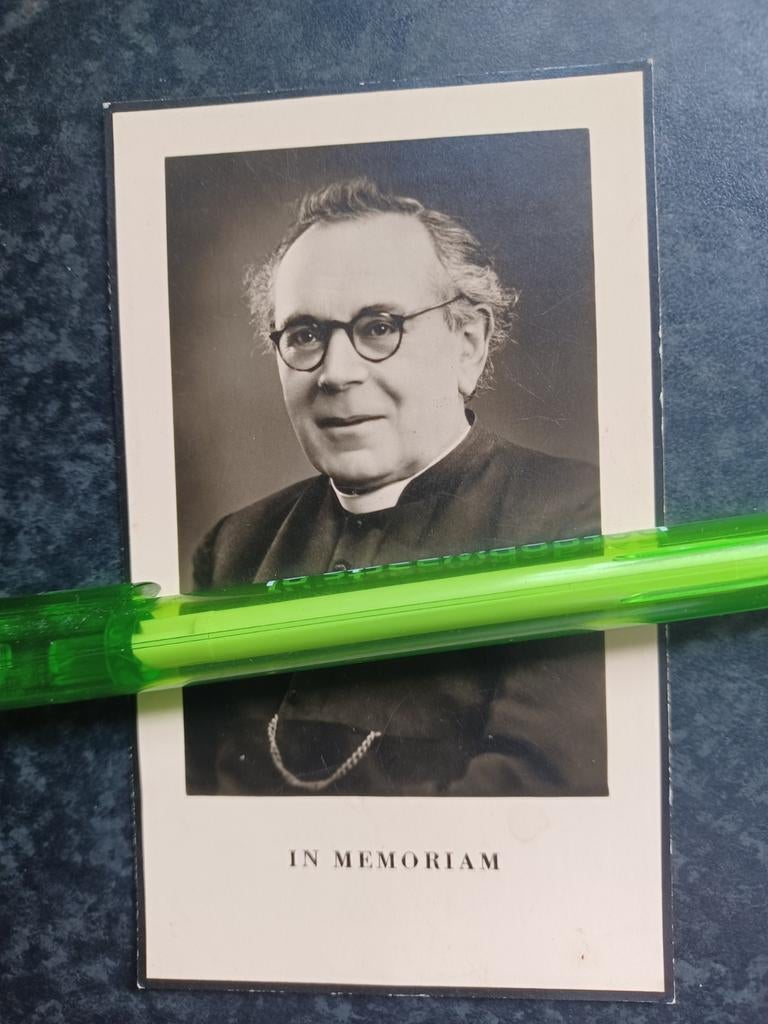 Fotobidprentje Oud Gastel pastoor Adrianus v Eekelen 1957, Verzamelen, Ophalen, Bidprentje