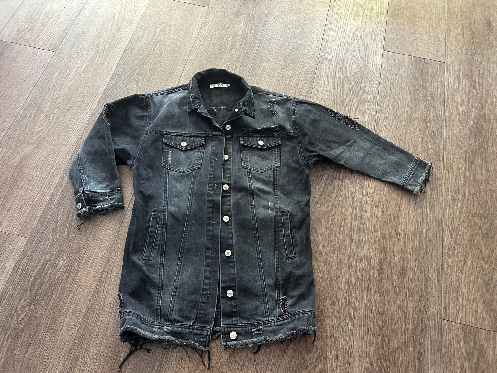 Stoer jeansjasje mt S/M - KOOPJE, Ophalen of Verzenden, Gedragen, Maat 38/40 (M), Zwart
