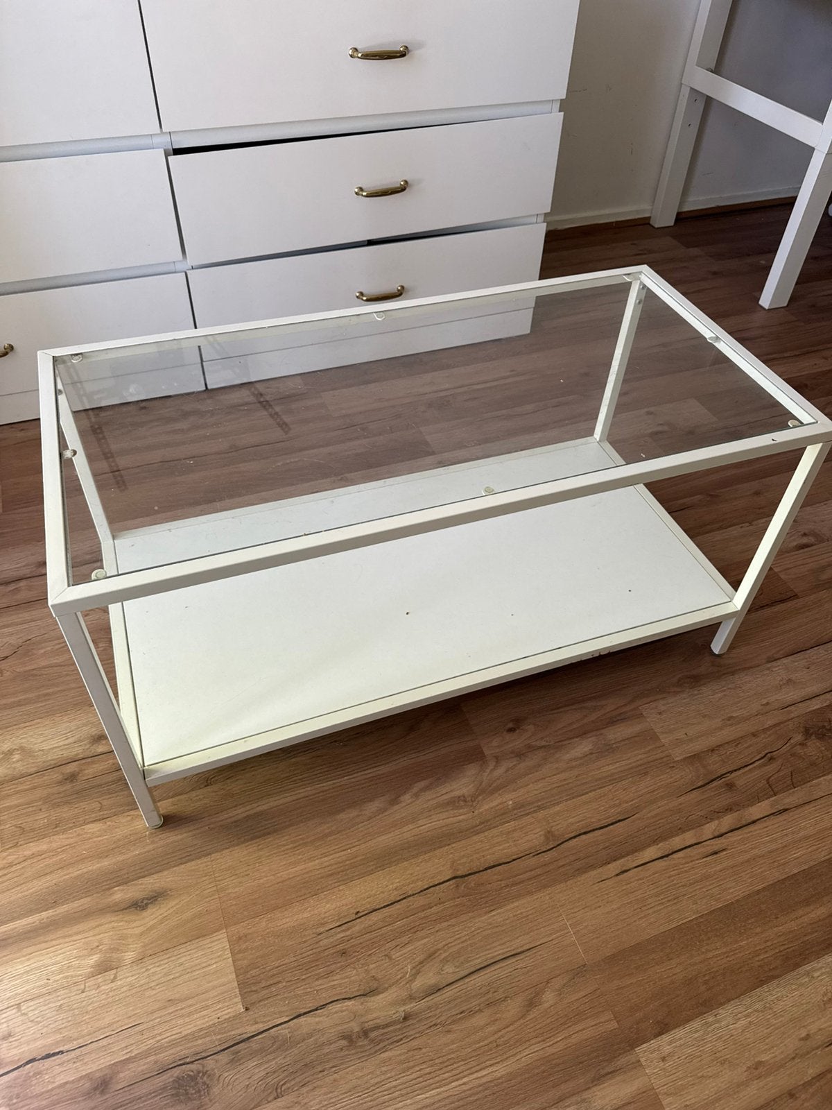 Salontafel Glas, Ophalen, 100 tot 150 cm, Glas, Zo goed als nieuw