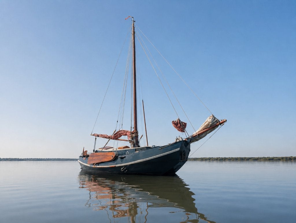 Zeeschouw De Reiger 9,5m x 3,7m Vaarklaar, Ophalen, 10 m, Gebruikt, Binnenboordmotor