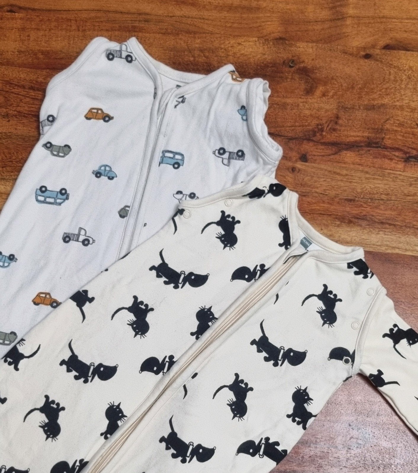 2 slaapzak maat 50-62, Nacht- of Onderkleding, Jongetje of Meisje, Ophalen of Verzenden, Zo goed als nieuw