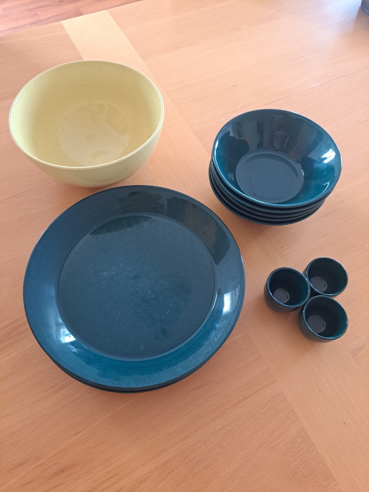 Vintage Teema servies - borden, kommen, schaaltjes, Ophalen, Gebruikt, Keramiek, Overige stijlen