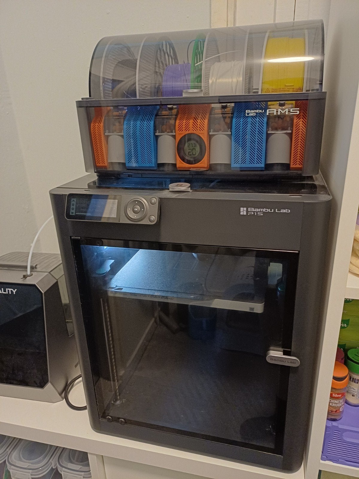 Bambu Lab P1S 3D-printer met AMS, Computers en Software, 3D Printers, Ophalen, Zo goed als nieuw