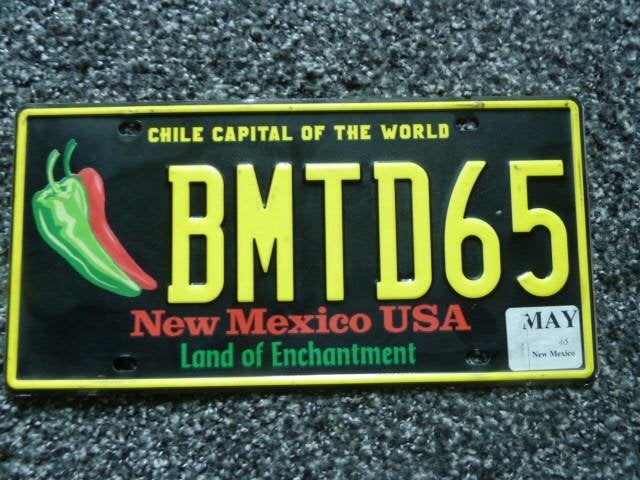 Kentekenplaat licenseplate New Mexico Chile Pepper USA, Verzenden, Gebruikt, Auto's