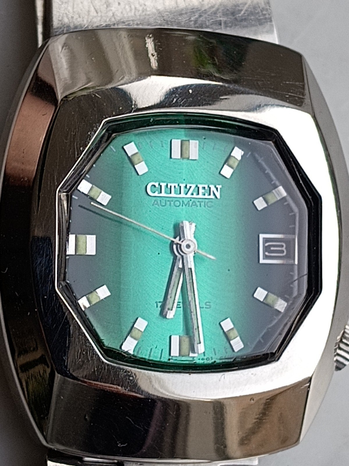 Vintage Citizen Automatic 6000 (1973) – Groen, Staal, Met bandje, Polshorloge, Citizen