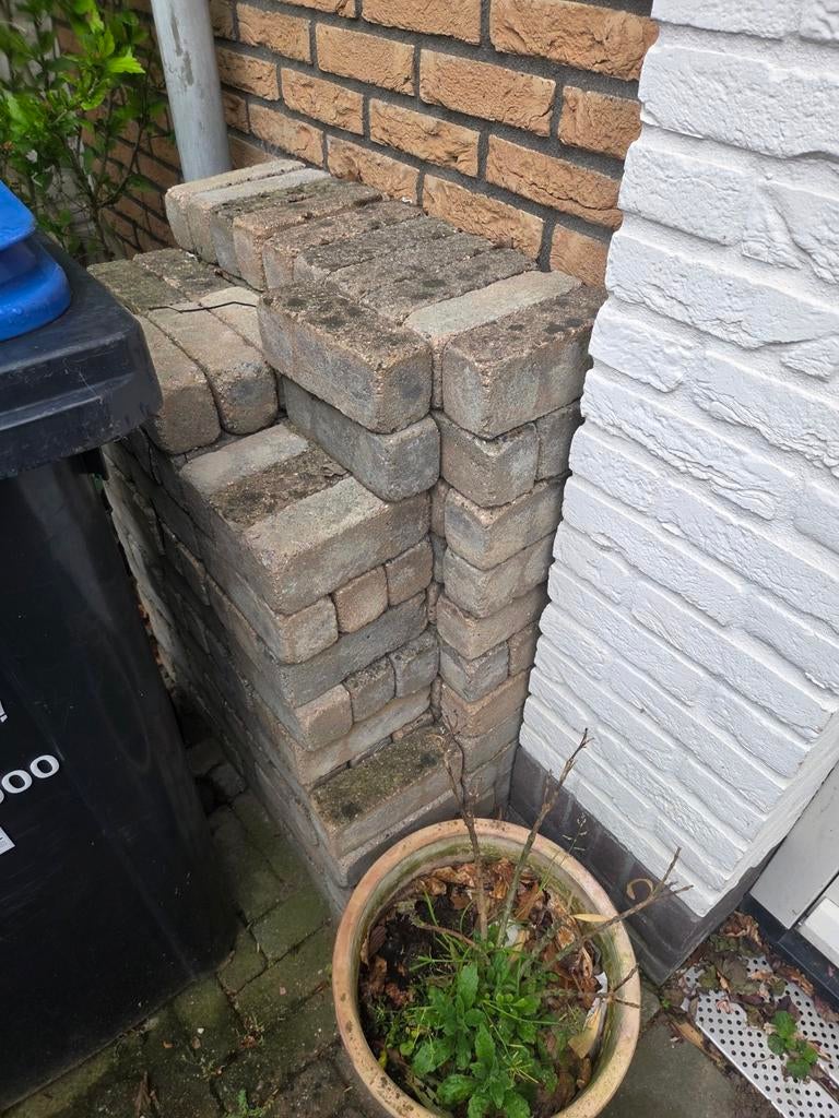 Stoepstenen tegels Waalformaat? Klinkers, Tuin en Terras, Ophalen, Gebruikt, Beton, Klinkers