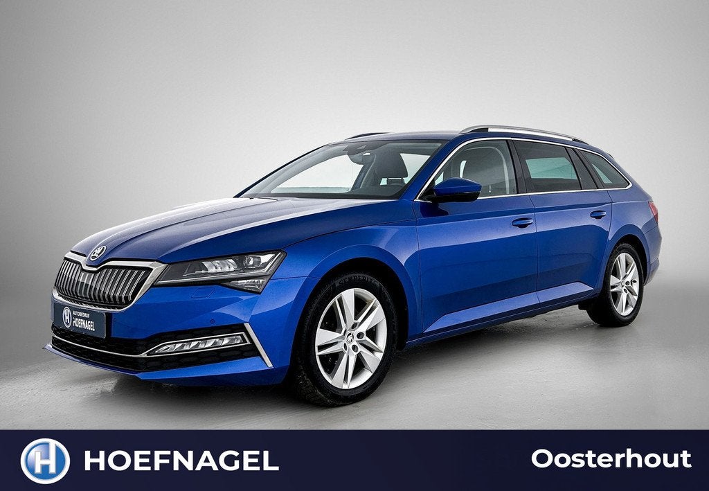 Skoda Superb Combi 1.4 TSI iV Business Edition + | Automaat, Auto's, Skoda, Stof, Gebruikt, Blauw, Hybride Elektrisch/Benzine