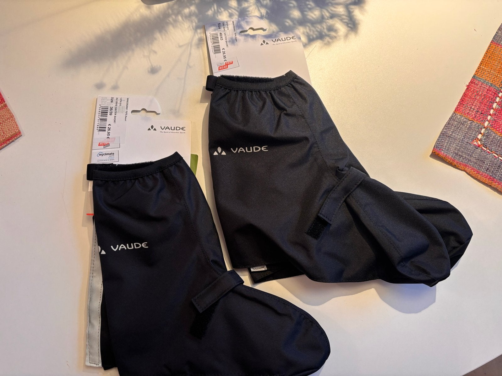 2x VAUDE VAU BIKE GAITER SHORT overschoenen, Ophalen of Verzenden, Nieuw, Schoenen