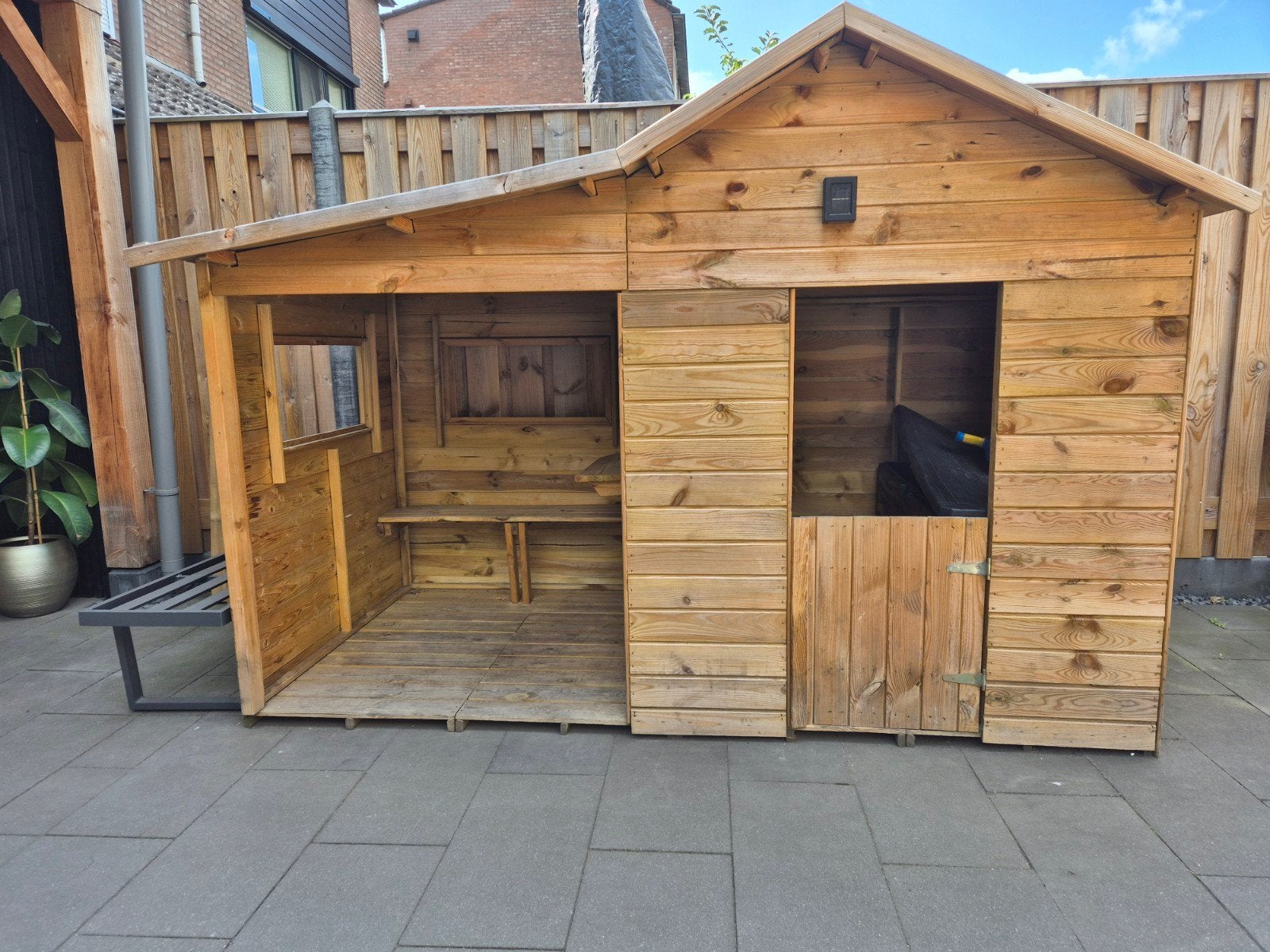 Houten tuinhuis, Ophalen, Gebruikt