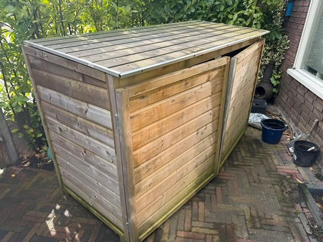 Containerberging -ombouw, Ophalen, Gebruikt, Hout, Containerberging