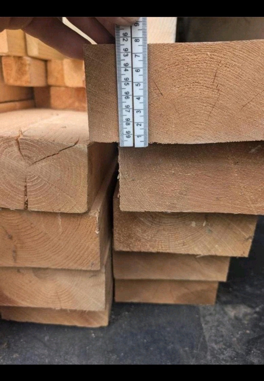 Hout palen/balken 75x170x2400 - 5 balken, Tuin en Terras, Palen, Balken en Planken, Ophalen