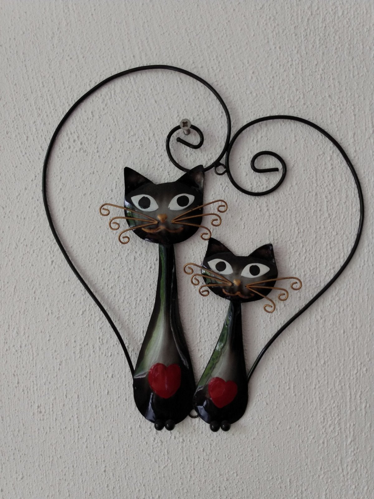 Mooi en superlief katten muurhanger. Metaal., Ophalen of Verzenden