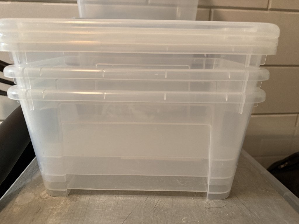 3 ikea opbergbakken met deksel, Minder dan 50 cm, Ophalen of Verzenden, Zo goed als nieuw, Minder dan 40 cm