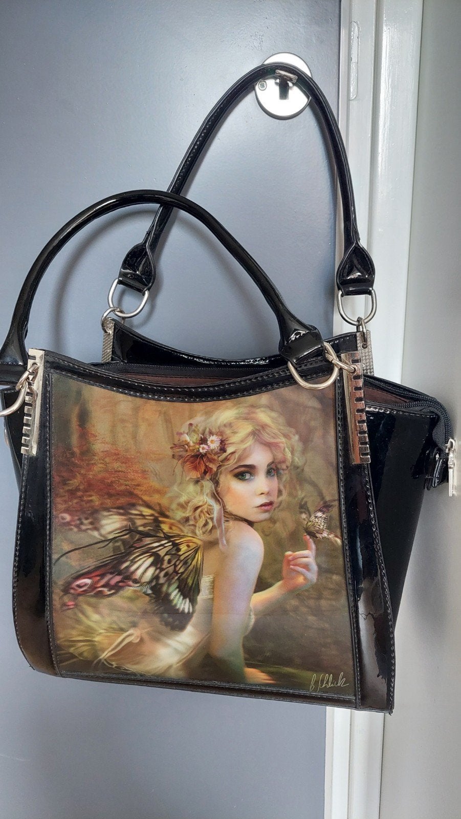 Prachtige 3D tas met fantasy afbeelding, Ophalen of Verzenden, Gebruikt, Zwart, Handtas