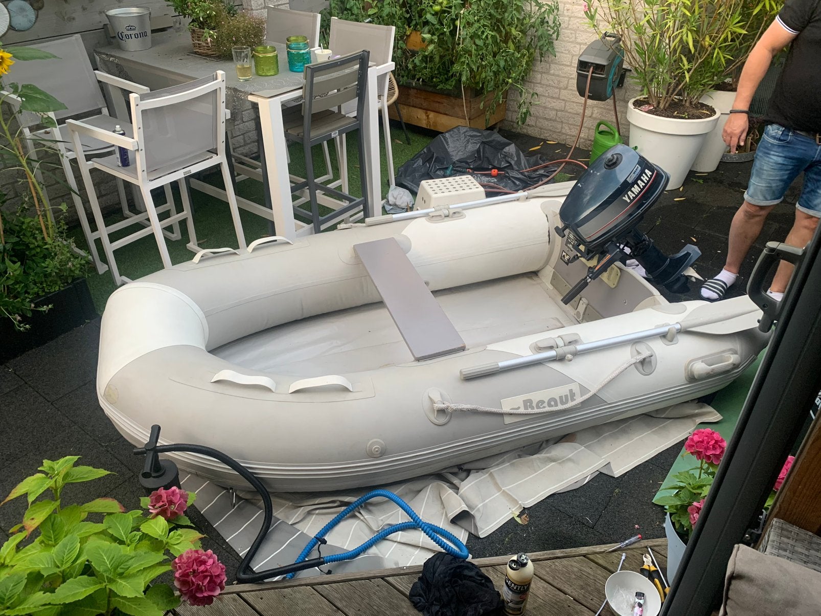 Rubberboot met 5pk yamaha motor, Ophalen of Verzenden, Zo goed als nieuw, Overige typen, Motorboot