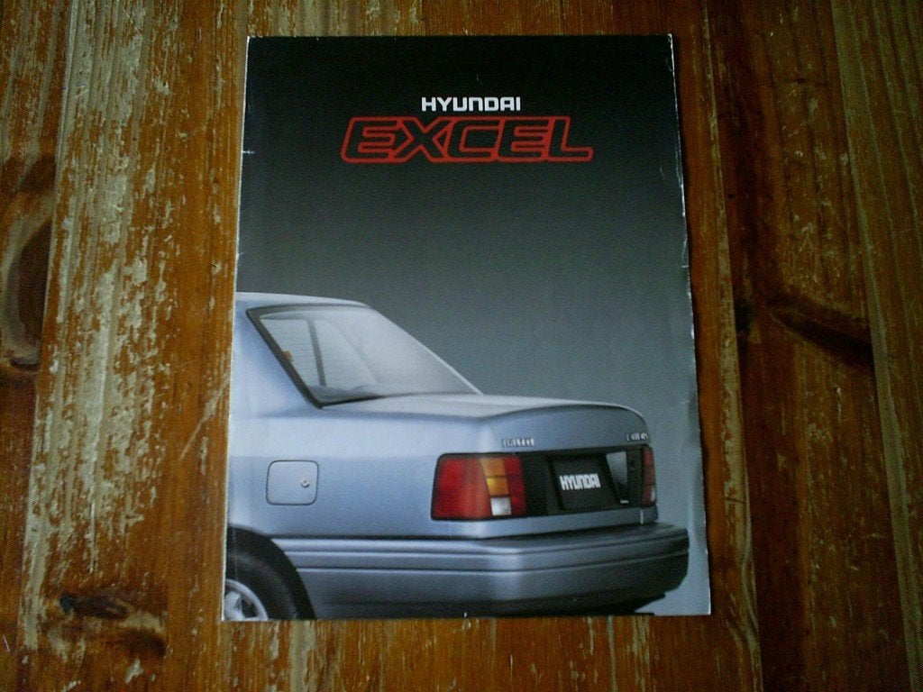 Hyundai Excel 1990 4 pag., Verzenden, Zo goed als nieuw, Overige merken