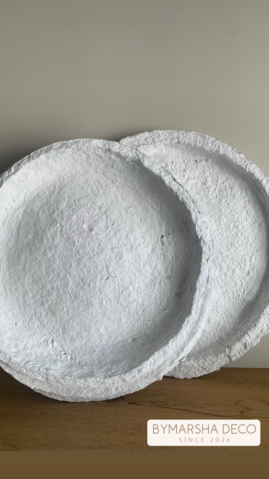 Decoratieve schaal van papier-maché - Wit, Nieuw, Ophalen of Verzenden, Modern, Wit
