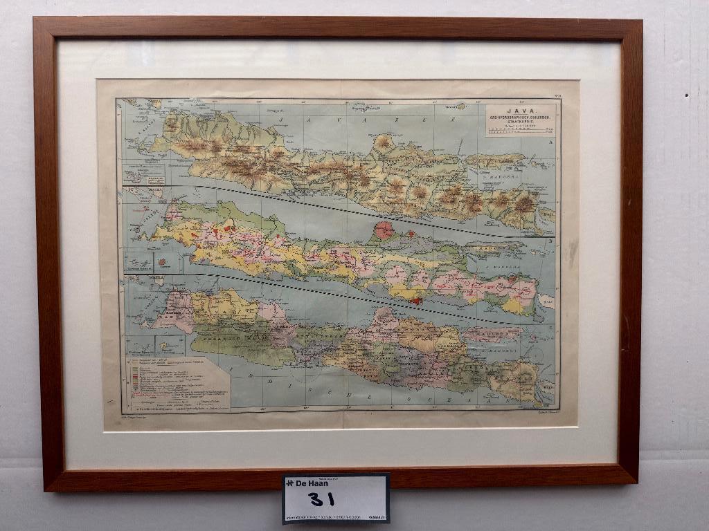 Oude kaart van Java, Ophalen, 1800 tot 2000, Nederland, Landkaart