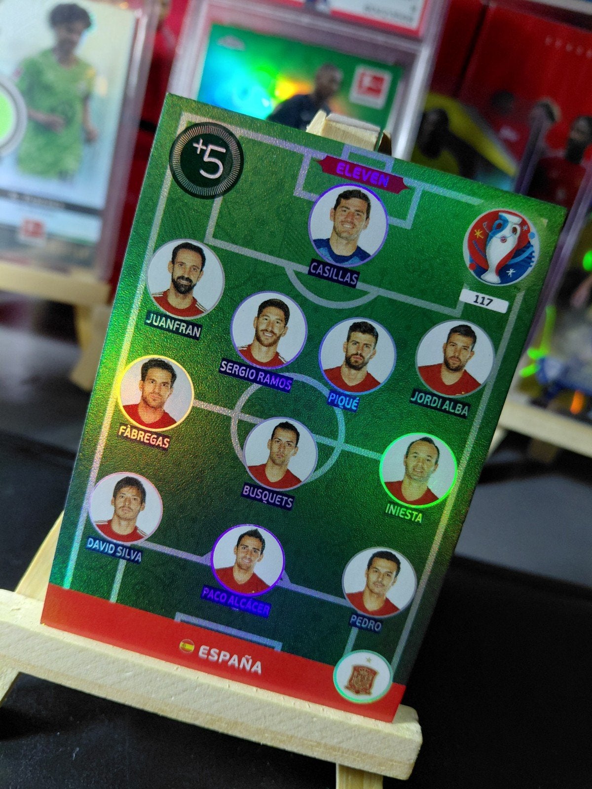 spanje line-up (ramos/iniesta/pique) panini ek 2016, Ophalen of Verzenden, Nieuw, Buitenlandse clubs, Poster, Plaatje of Sticker