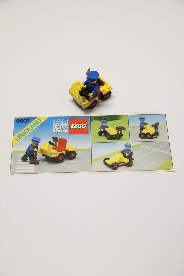 6607 gele bezemwagen, Ophalen of Verzenden, Gebruikt, Complete set, Lego