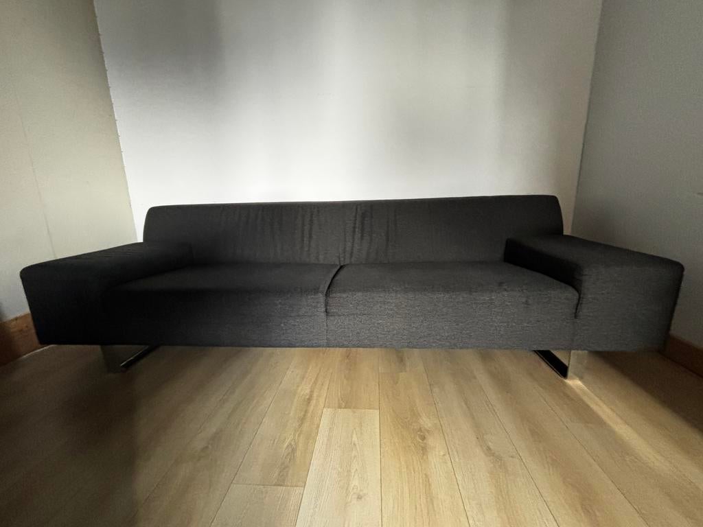 Moderne 3 zitsbank stof, Ophalen, 75 tot 100 cm, Zo goed als nieuw, Stof