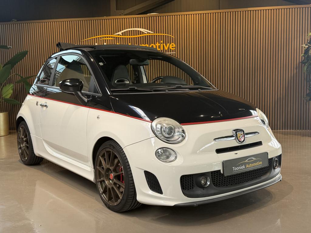 Fiat 500C 1.4-16V Abarth 140 PK Cabrio top Leder interieur N, Euro 5, Gebruikt, Zwart, 4 cilinders