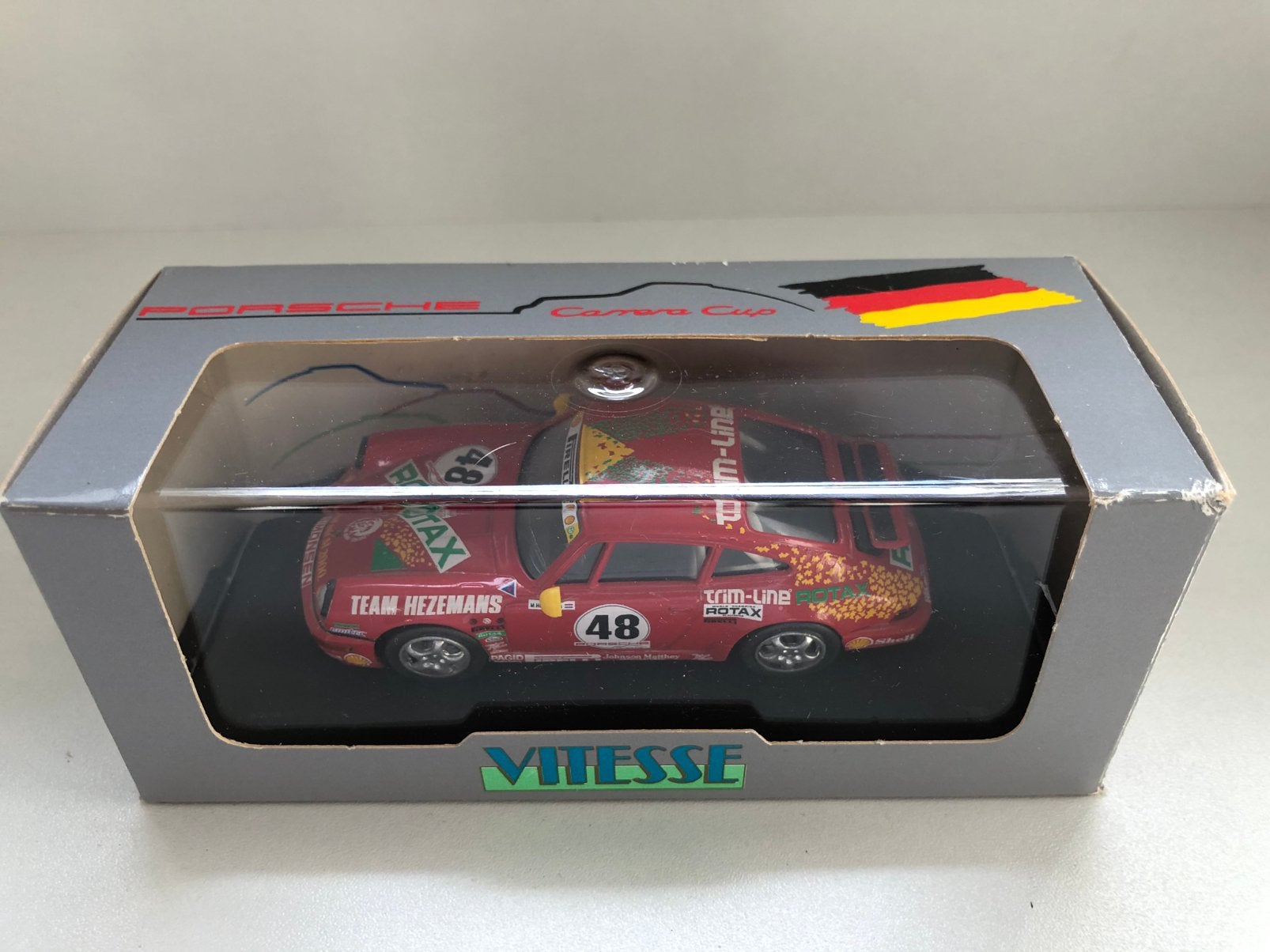Porsche 911 Carrera Cup, 1:43, Hezemans-Rotax, Vitesse, Ophalen of Verzenden, Zo goed als nieuw, Auto, Overige merken