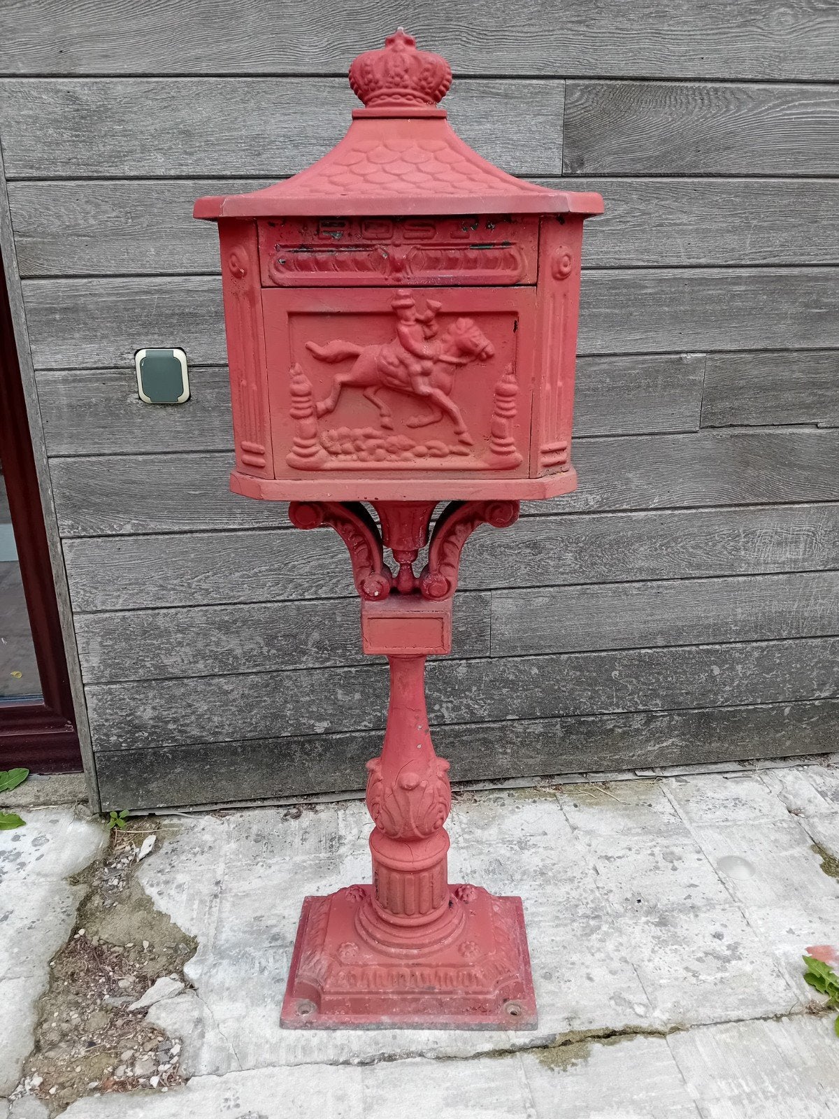 Vintage brievenbus - met karakter, Ophalen, Gebruikt, IJzer, Staande brievenbus