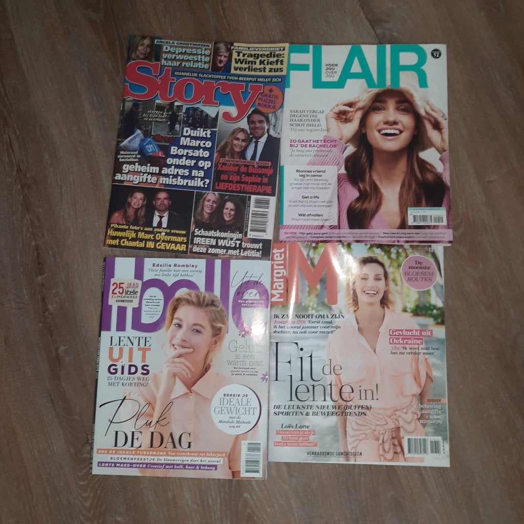 tijdschriften 2022 flair margriet story libelle, Ophalen of Verzenden, Zo goed als nieuw, Damesbladen