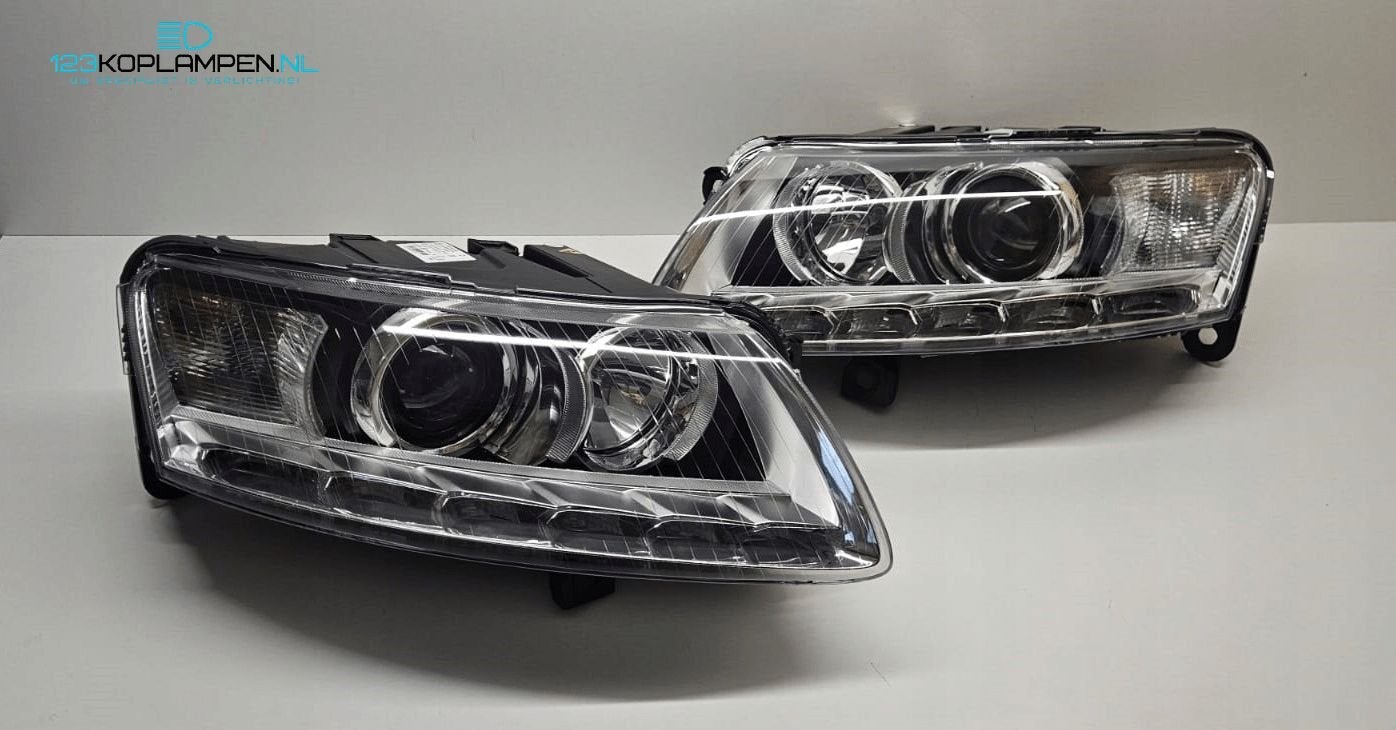 Audi A6 C6 facelift Bi Xenon koplamp koplampen links rechts, Ophalen, Gebruikt, -, -