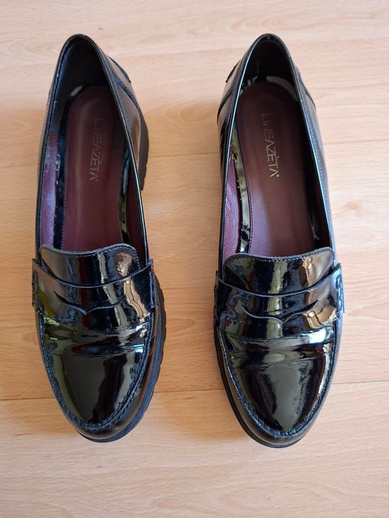 T.K Lak loafers / Maat 40 / Izgst, Ophalen of Verzenden, Zo goed als nieuw, Zwart, Instappers