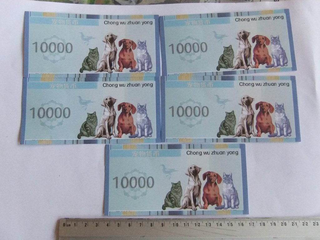 5 dierenbiljetten, Verzenden, Nederland, Bankbiljetten