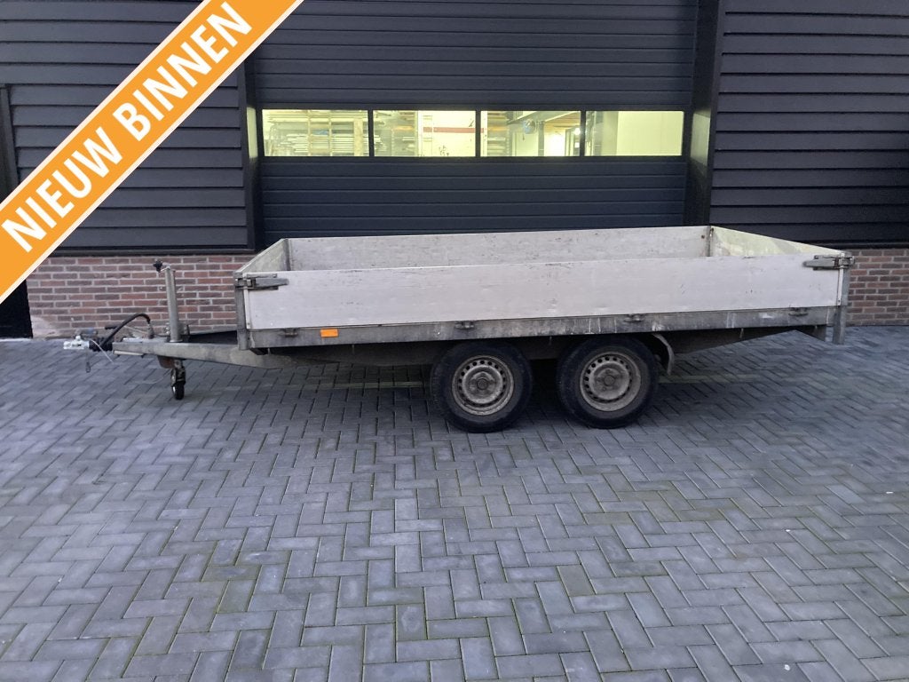 Plateauwagen aanhanger aanhangwagen tandemasser, Auto diversen, Aanhangers en Bagagewagens, Gebruikt