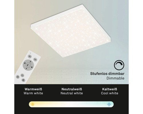 Briloner 7381-116 plafondlamp led 24W 45cm dimbaar remote, Ophalen of Verzenden, Nieuw, Metaal