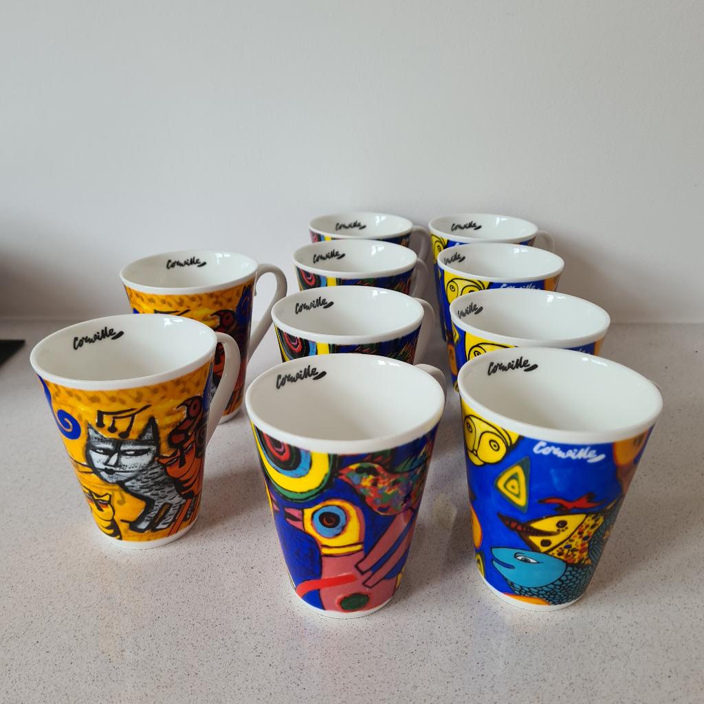 10 Corneille mokken bekers setprijs, Ophalen of Verzenden, Zo goed als nieuw, Overige stijlen, Kop(pen) en/of Schotel(s)