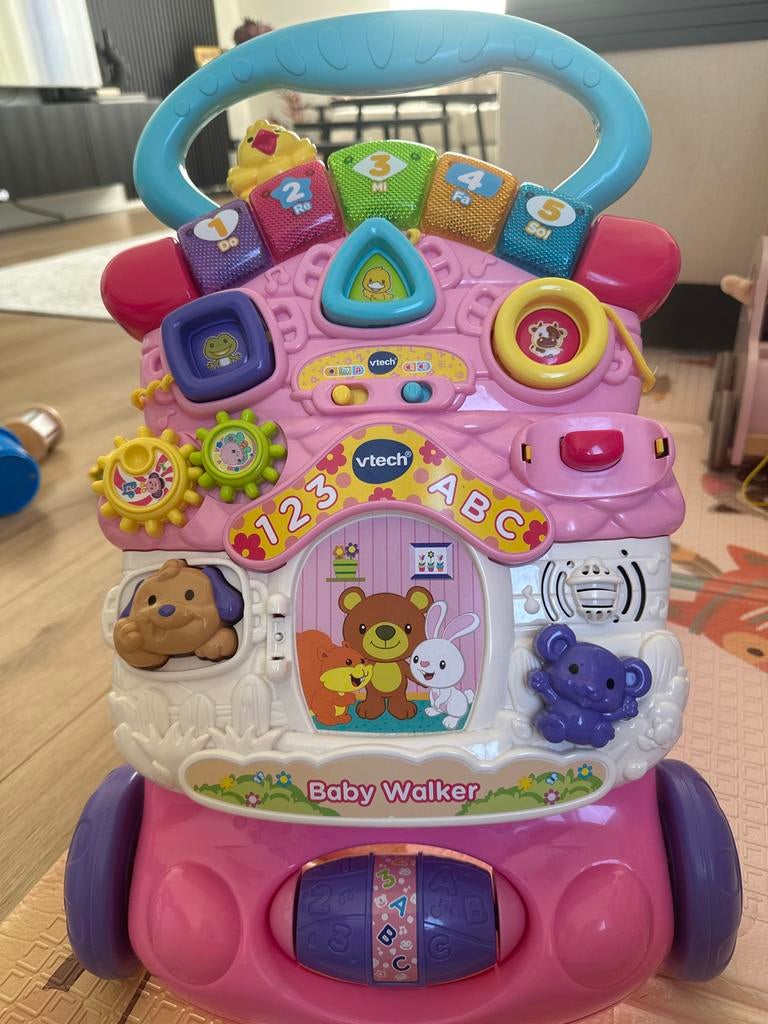 VTech Baby Walker Roze - Interactieve Loopwagen, Ophalen of Verzenden, Zo goed als nieuw, Overige typen, Met licht