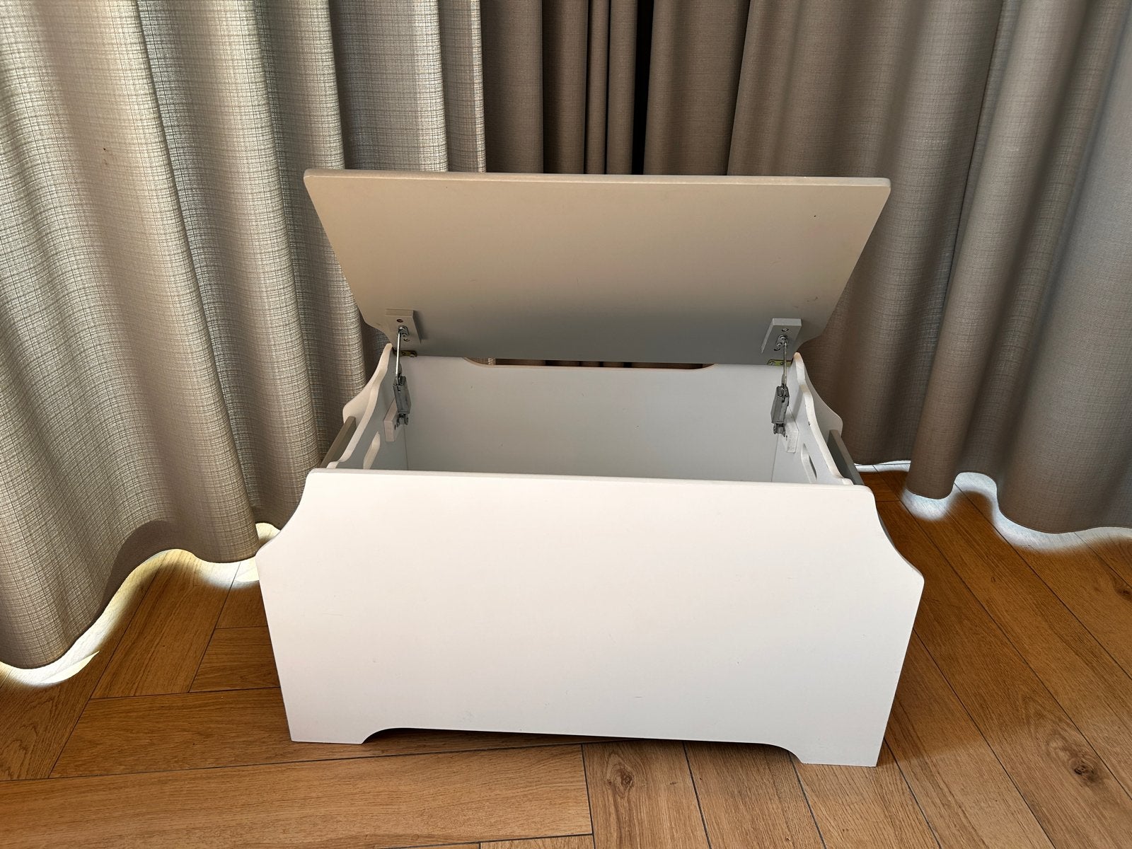 Witte speelgoedkist met deksel - 84,5x42,5x48 cm, Ophalen, Gebruikt, Jongen of Meisje