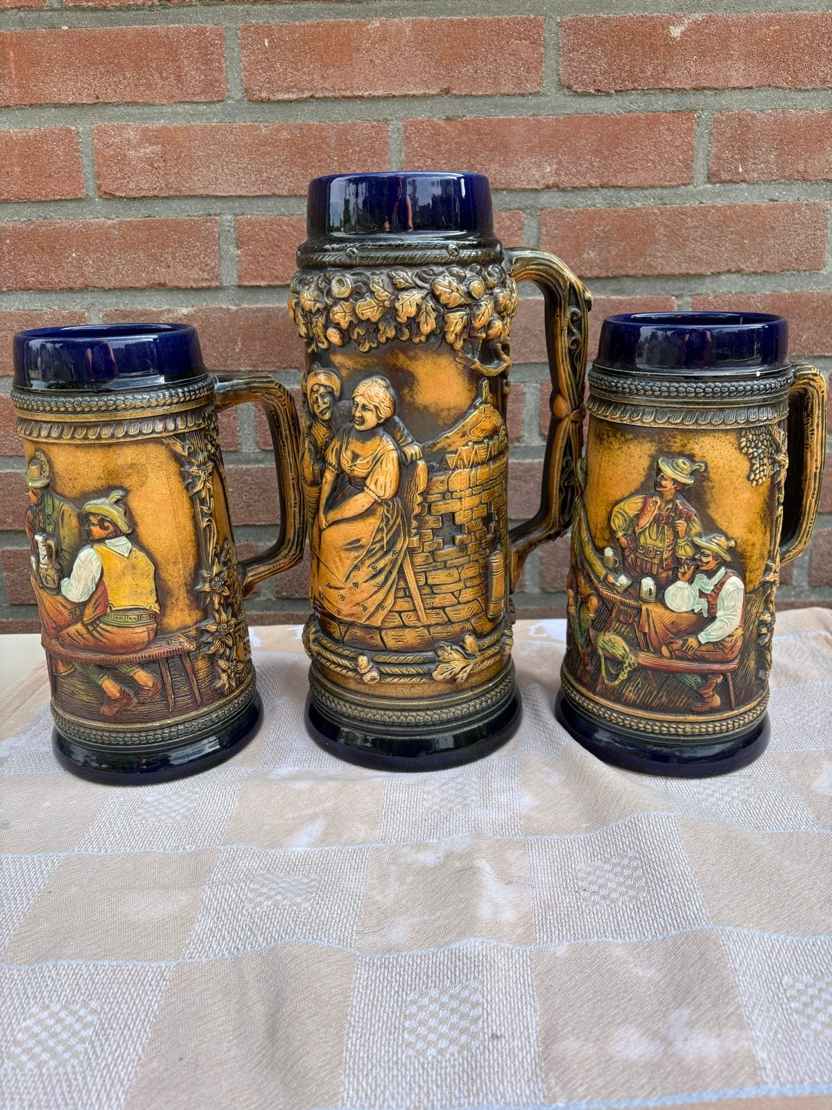 Set van 3 Gerz bierpullen - Vintage Duitsland, Ophalen of Verzenden