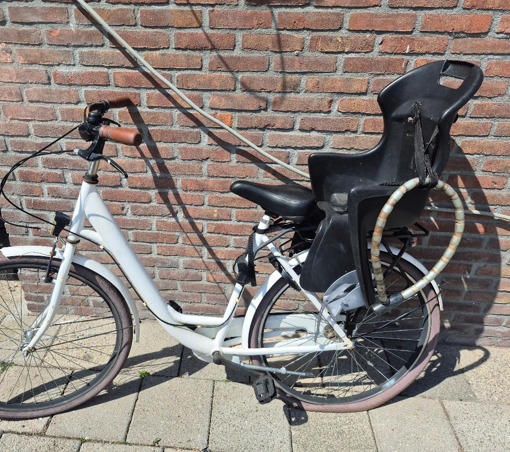 Opknap/station  fiets incl stoeltje, Ophalen, Gebruikt, Schijfrem, Overige merken