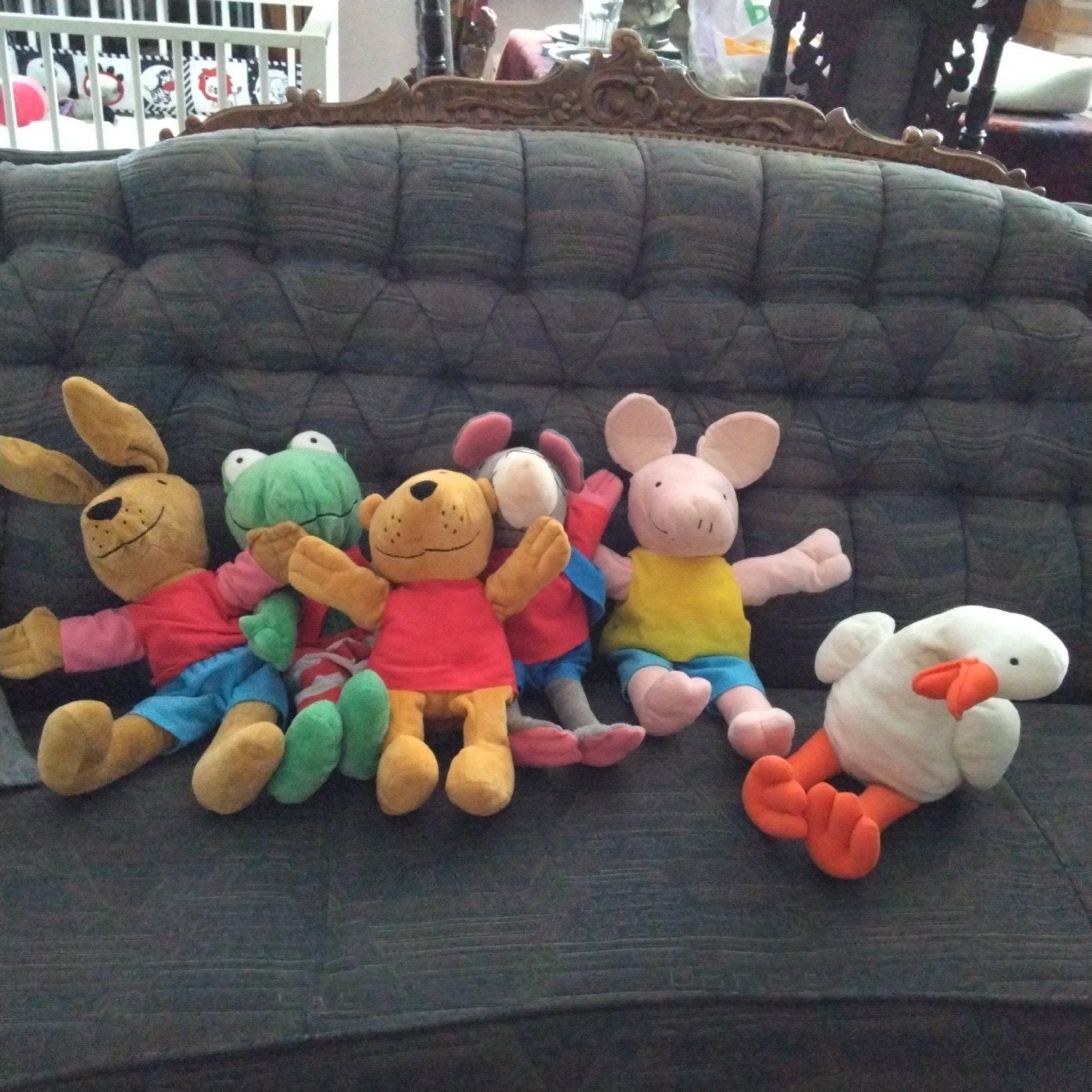 Max Velthuijs handpoppen: Kikker, Haas, Varkentje, Eend, Kinderen en Baby's, Overige merken, Overige karakters, Overige typen