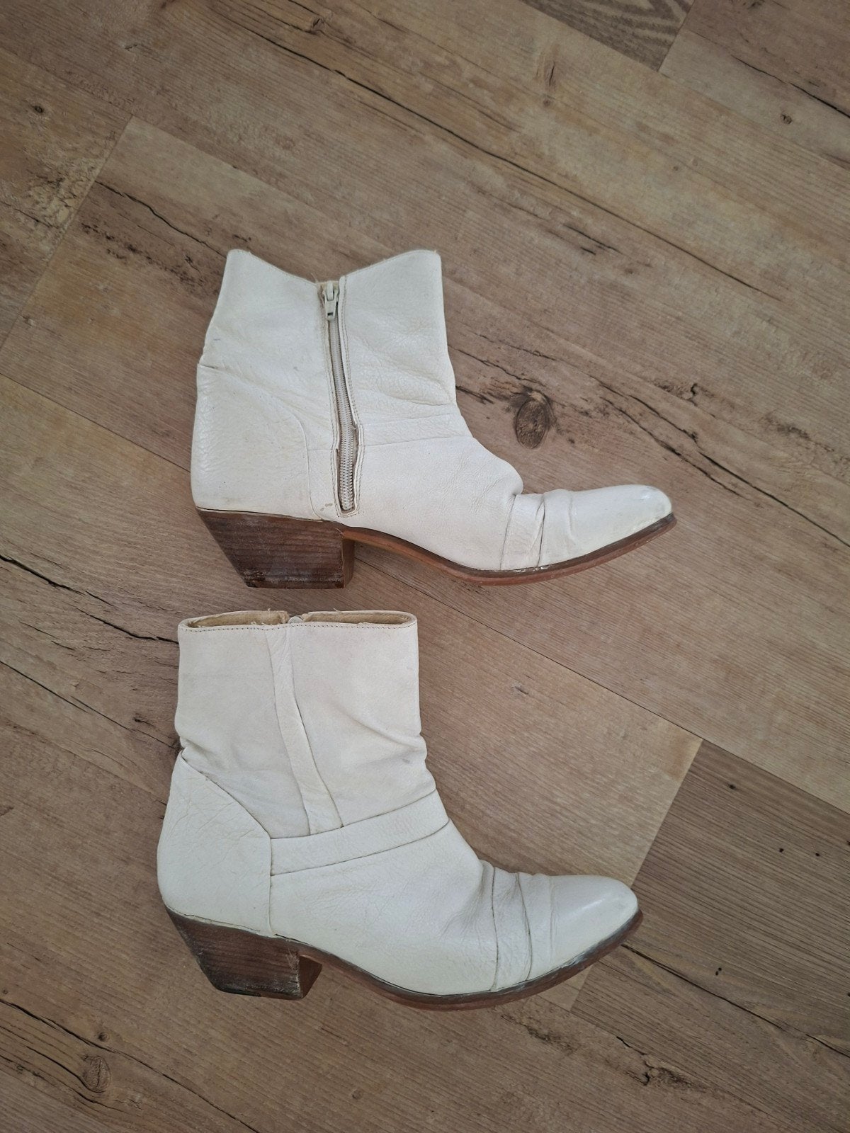 Witte Leren Western Laarzen cowboy Maat 41 - Mooie Staat, Ophalen of Verzenden