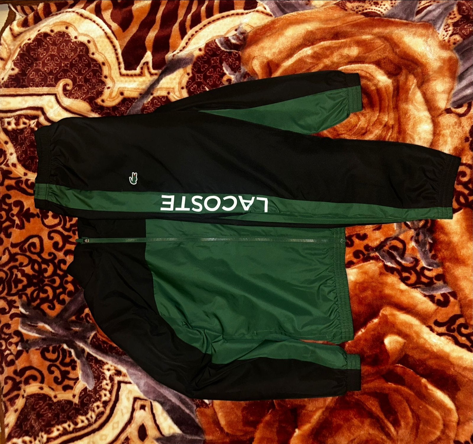 Lacoste Trainingspak Zwart/Groen - Maat M, Ophalen, Fitness, Maat 48/50 (M), Zwart