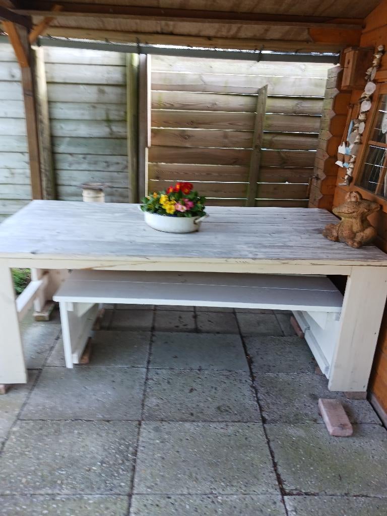 Picknick Tafel met 2 Bankjes 1 Koop, Tuin en Terras, Picknicktafels, Ophalen, Zo goed als nieuw, Rechthoekig, Hout