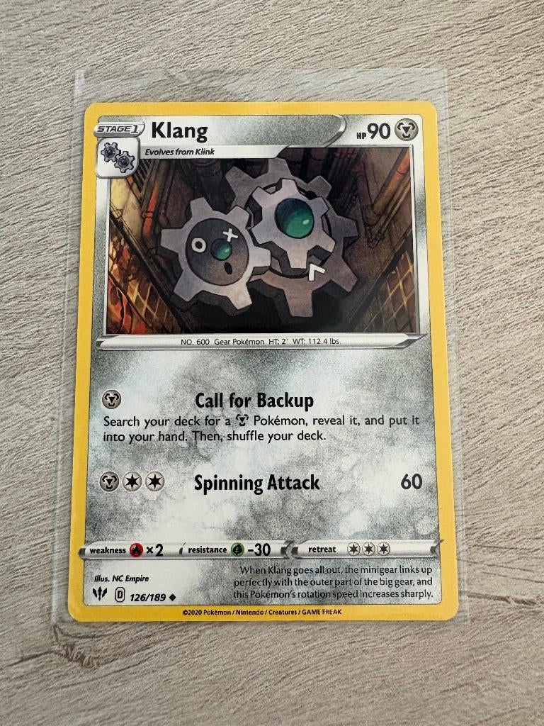 Klang 126/189 Darkness Ablaze - Pokémon Kaart, Ophalen of Verzenden, Nieuw, Losse kaart