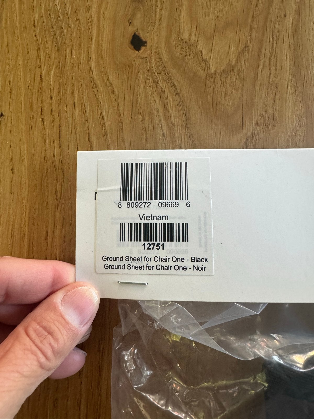 Helinox Ground Sheet voor Chair One - Zwart, Ophalen of Verzenden, Nieuw