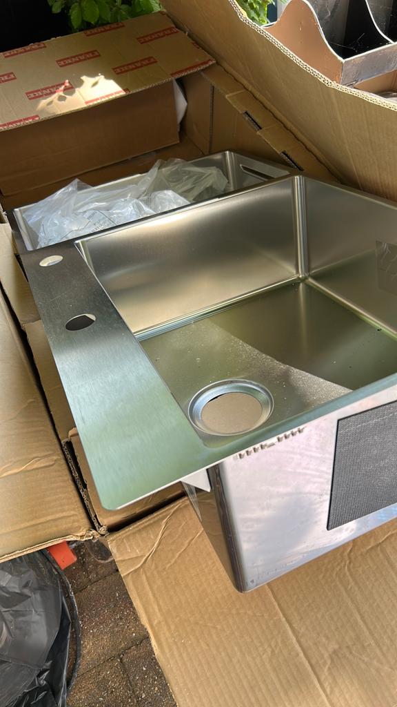 Twee nieuwe spoelbaken Franke, Huis en Inrichting, Zwart, Nieuw, Minder dan 100 cm, 25 tot 50 cm