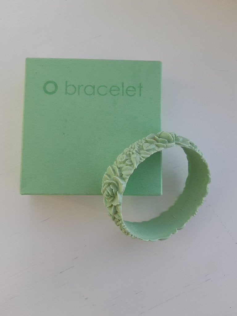 OBracelet armband mintgroen maat S ~ nieuw, Ophalen of Verzenden, Nieuw, Zilver, Overige materialen